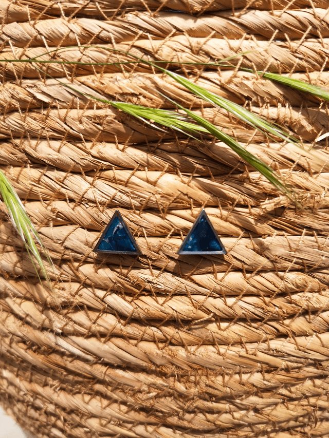 Collection Marbre Lagon - Boucles d'oreilles Ava 