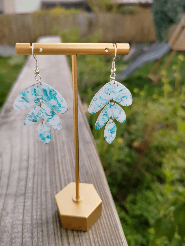 Collection Marbre Glacier - Boucles d'oreilles Laurette 