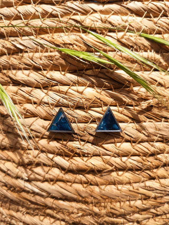 Collection Marbre Lagon - Boucles d'oreilles Ava 