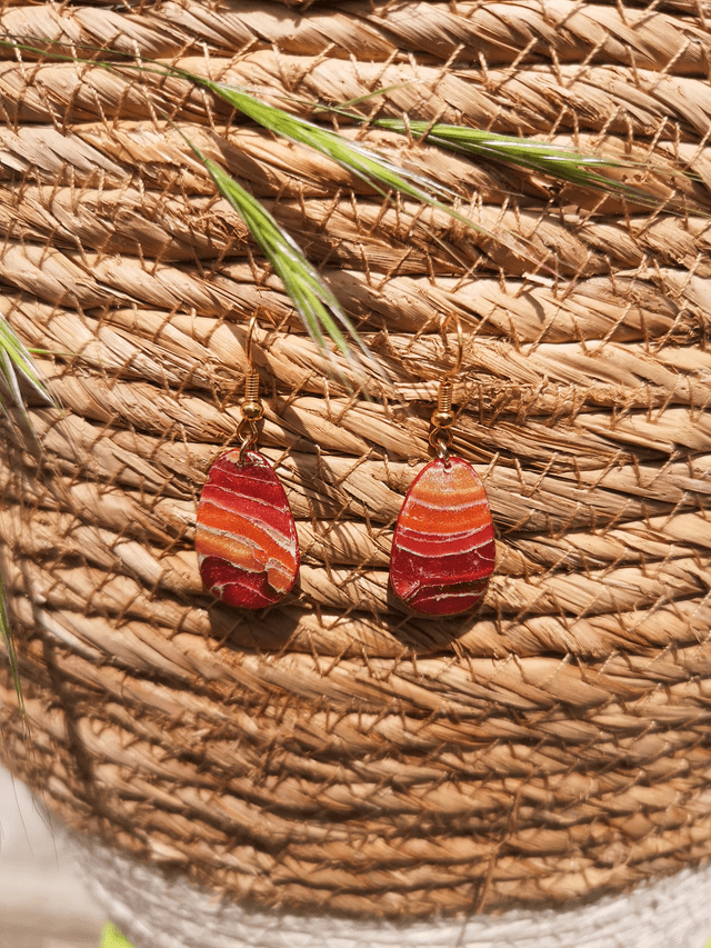 Collection Les Pierres Agate Pourpre -Boucles d'oreilles Bellinda 