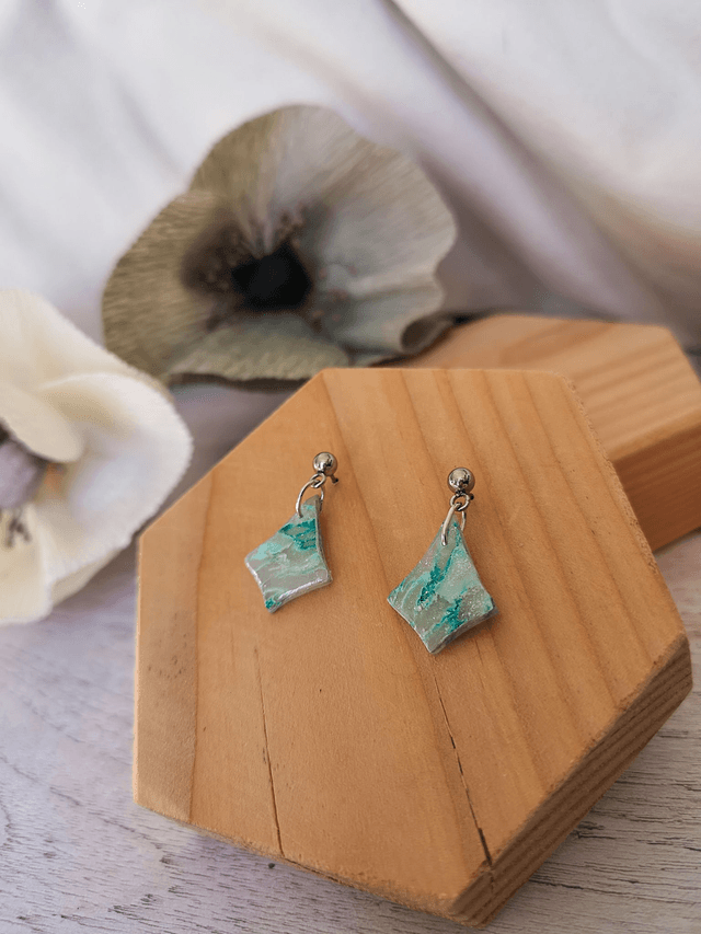 Collection Marbre Glacier - Boucles d'oreilles Lexie 