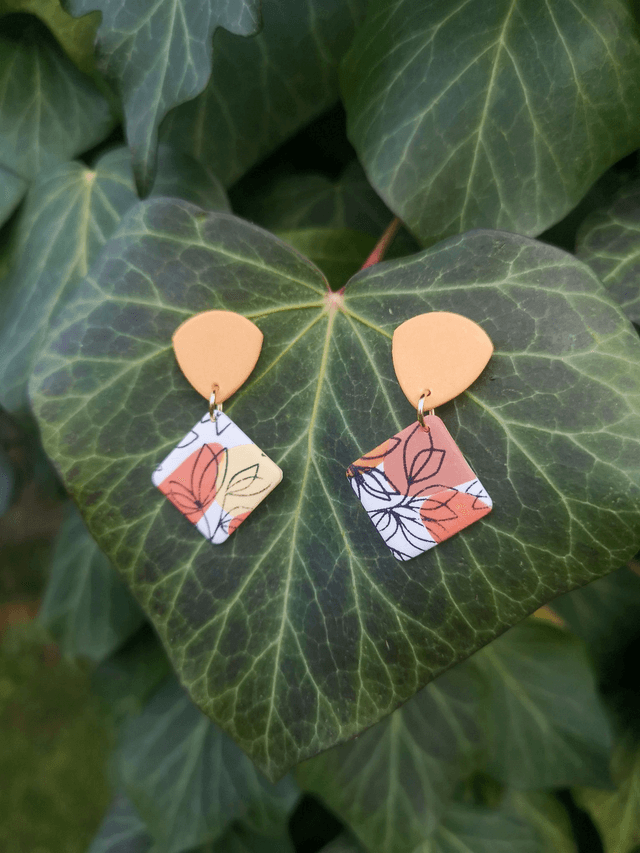 Collection Les Imprimées Feuillage - Boucles d'oreilles Deva