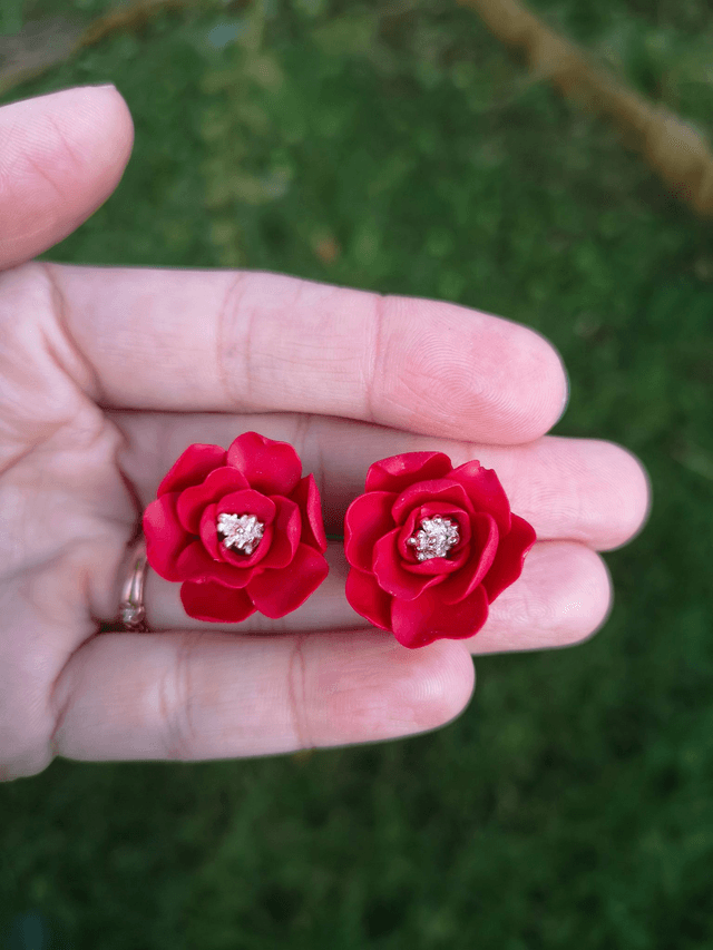 Collection Florale Pourpre - Boucles d'oreilles Gaïa