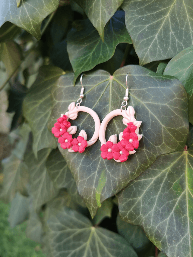 Collection Florale Pourpre - Boucles d'oreilles Gemma