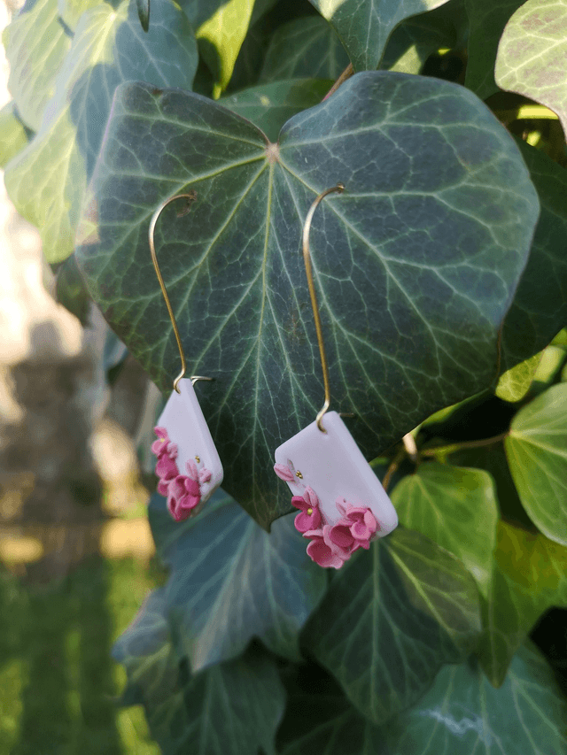  Collection Florale Rosée du Jardin - Boucles d'oreilles Paola