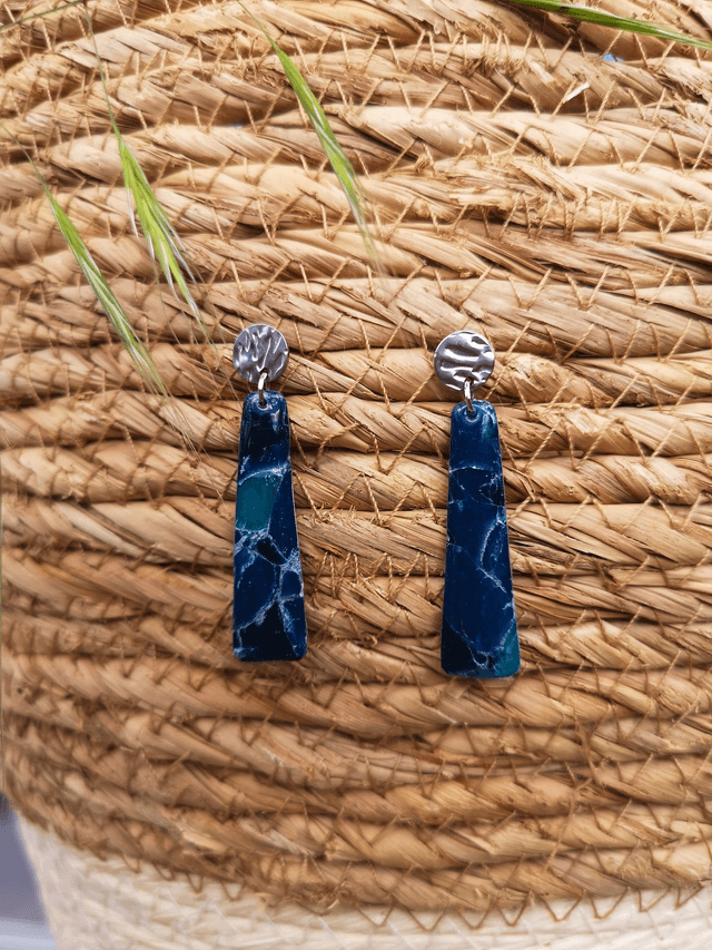 Collection Marbre Lagon - Boucles d'oreilles Aurore