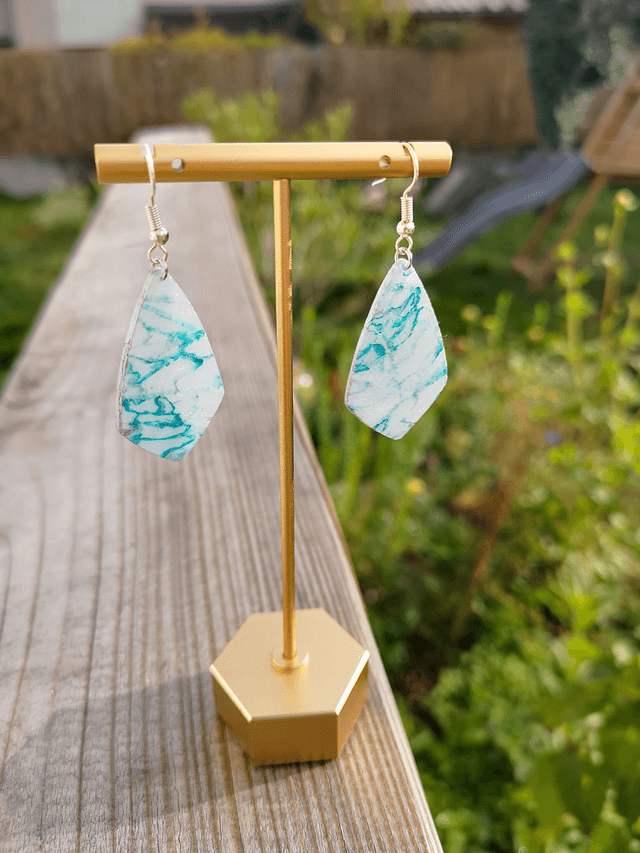 Collection Marbre Glacier - Boucles d'oreilles Loreleï 