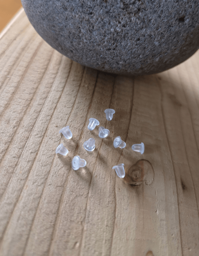 10 Fermoirs en silicone pour boucles d'oreilles