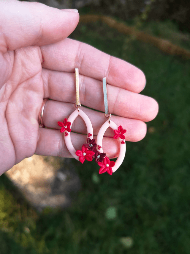 Collection Florale Pourpre - Boucles d'oreilles Gina