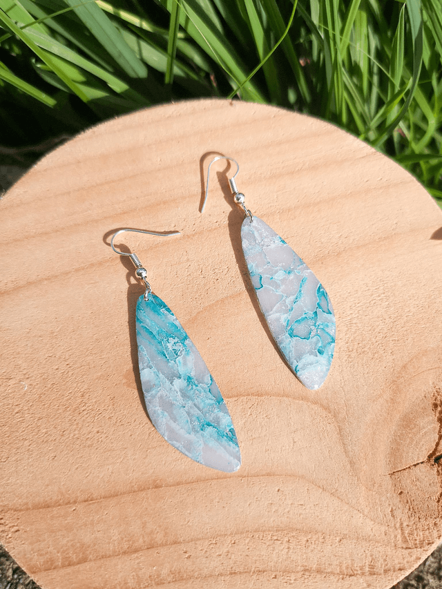 Collection Marbre Glacier - Boucles d'oreilles Leeloo