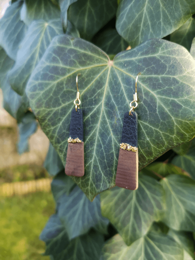Collection Les Bois et Or - Boucles d'oreilles Mahé