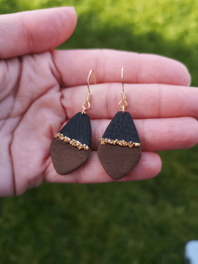 Collection Les Bois et Or - Boucles d'oreilles Mona 