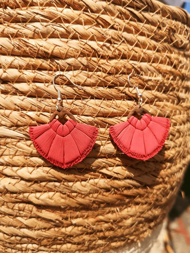 Collection Macramé Bohème - Boucles d'oreilles Cannelle