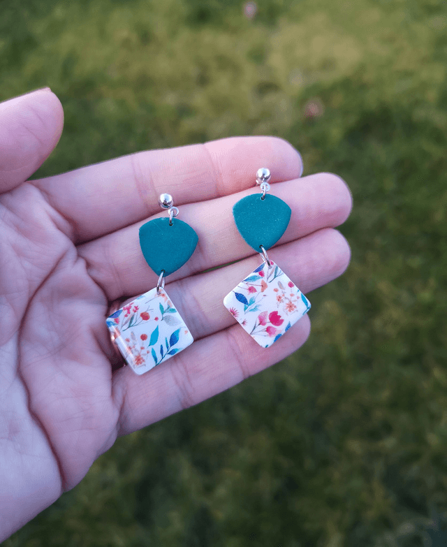 Collection Les Imprimées Printemps - Boucles d'oreilles Elyne