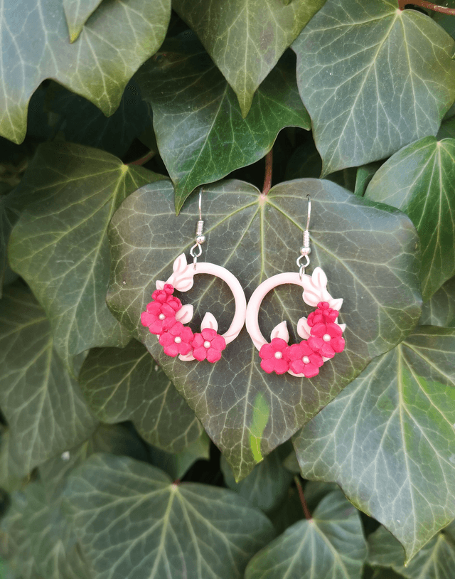 Collection Florale Pourpre - Boucles d'oreilles Gemma