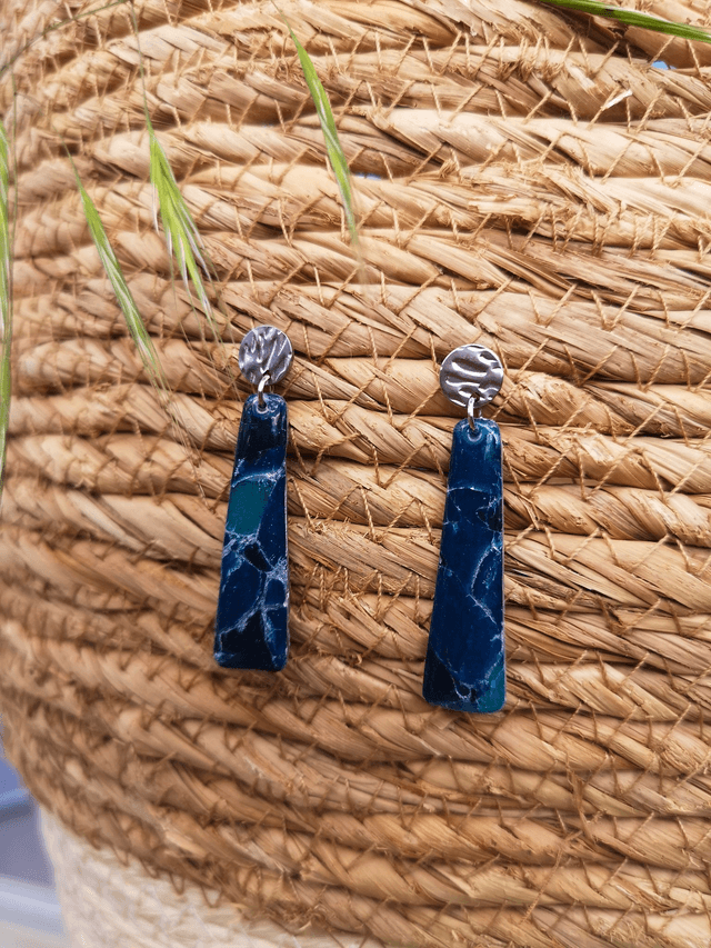 Collection Marbre Lagon - Boucles d'oreilles Aurore