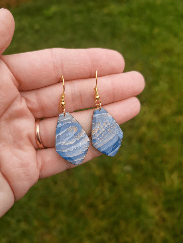 Collection Les Pierres Agate Azur - Boucles d'oreilles Victoire 