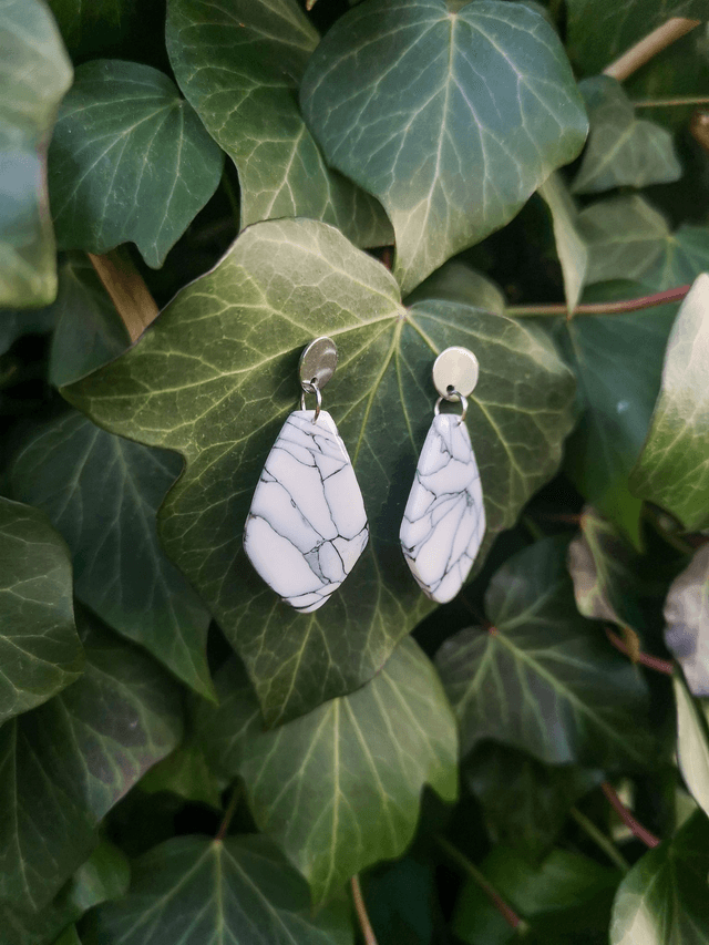 Collection Marbres Blancs - Boucles d'oreilles Jena
