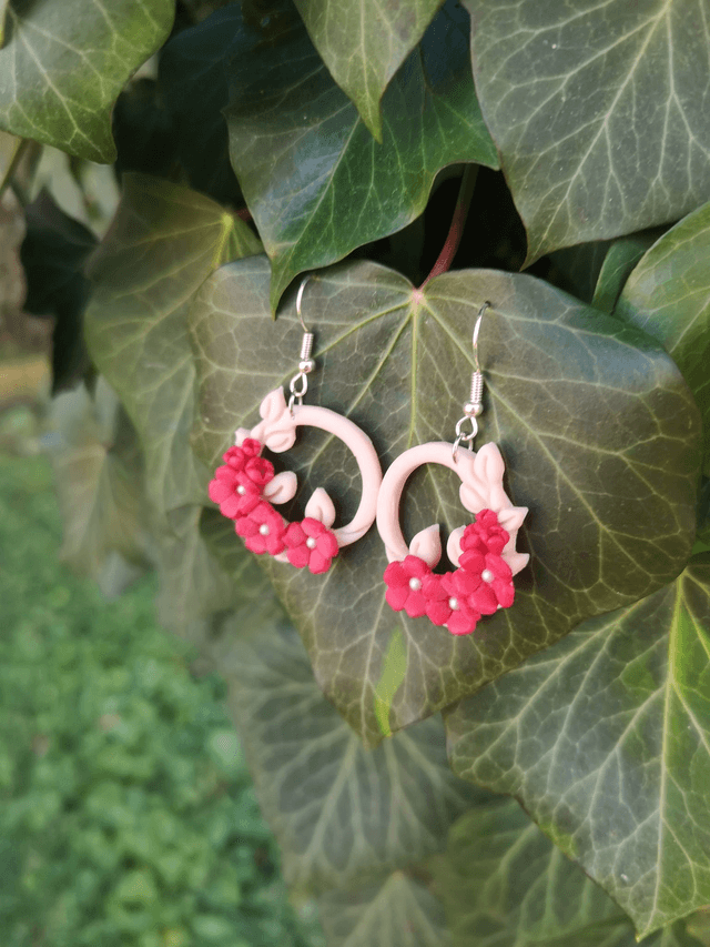 Collection Florale Pourpre - Boucles d'oreilles Gemma