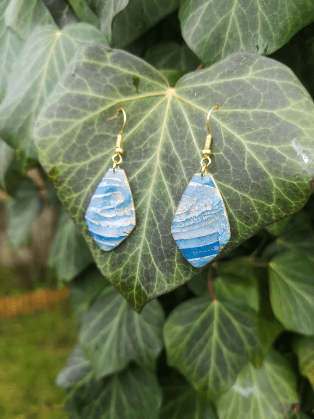 Collection Les Pierres Agate Azur - Boucles d'oreilles Victoire 
