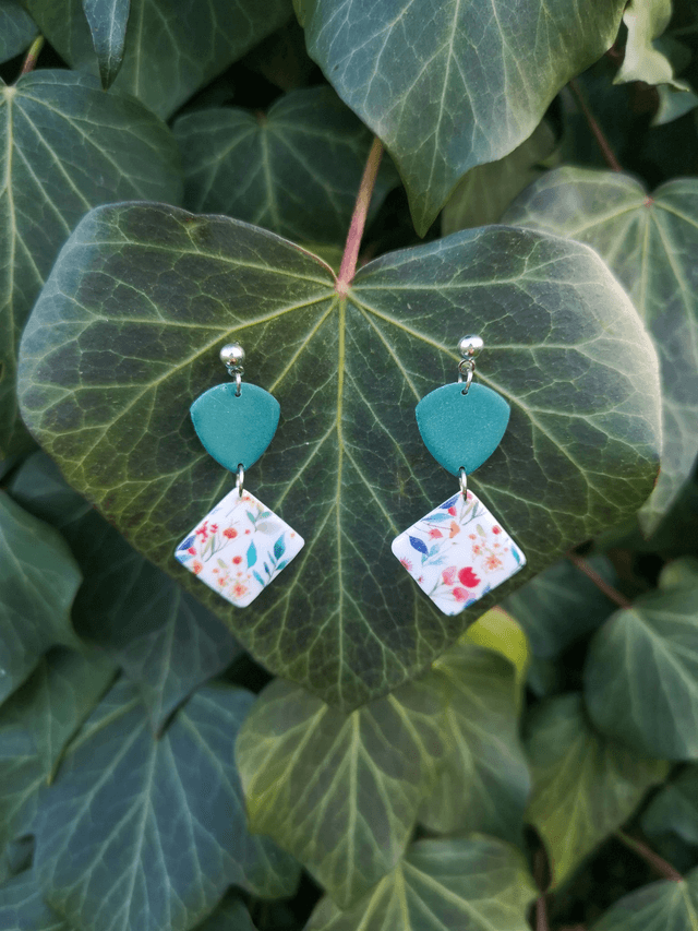 Collection Les Imprimées Printemps - Boucles d'oreilles Elyne