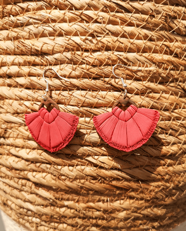Collection Macramé Bohème - Boucles d'oreilles Cannelle