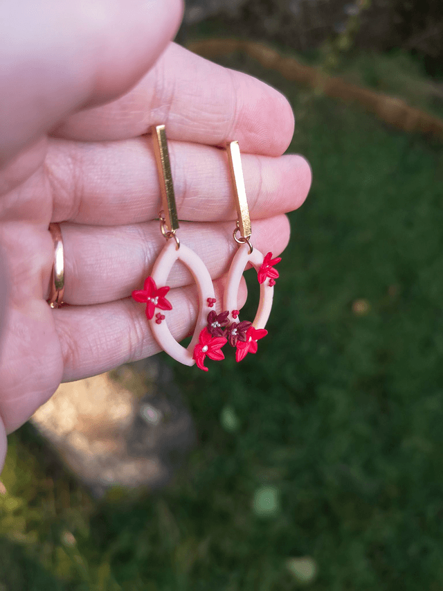 Collection Florale Pourpre - Boucles d'oreilles Gina