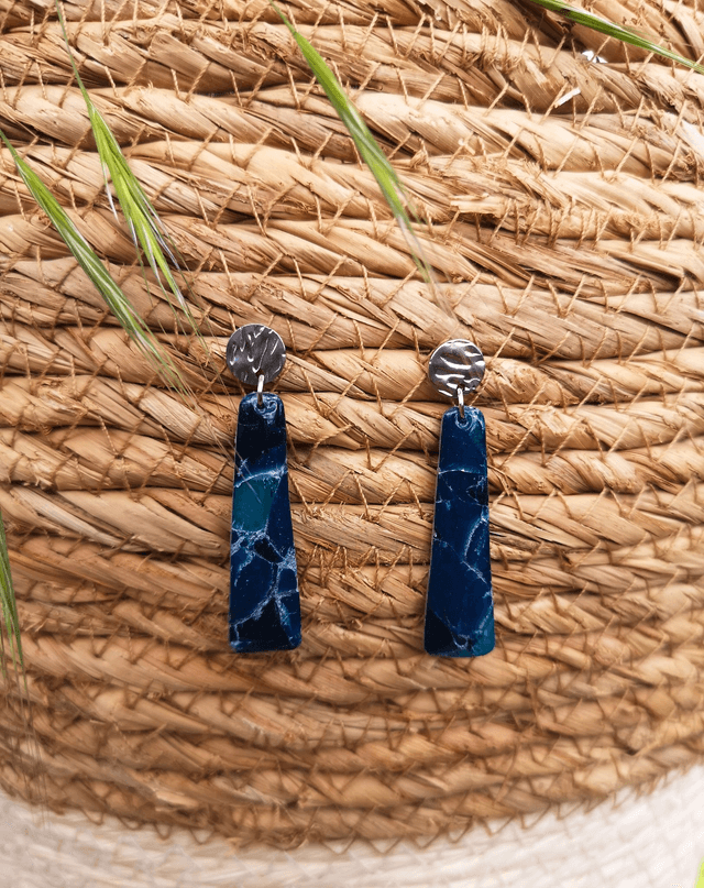 Collection Marbre Lagon - Boucles d'oreilles Aurore