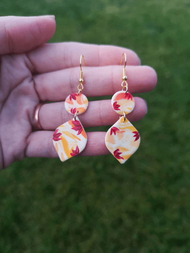 Collection Les Imprimées Feuillage - Boucles d'oreilles Daya