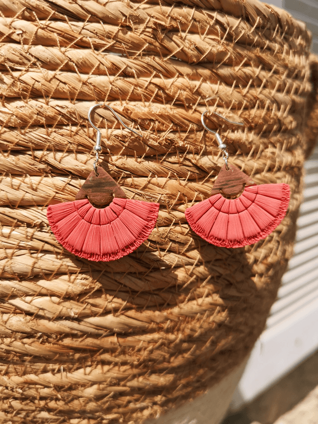 Collection Macramé Bohème - Boucles d'oreilles Camélia