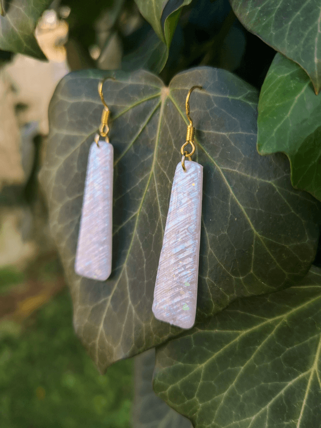 Collection Pierres d'Opales - Boucles d'oreilles Lila