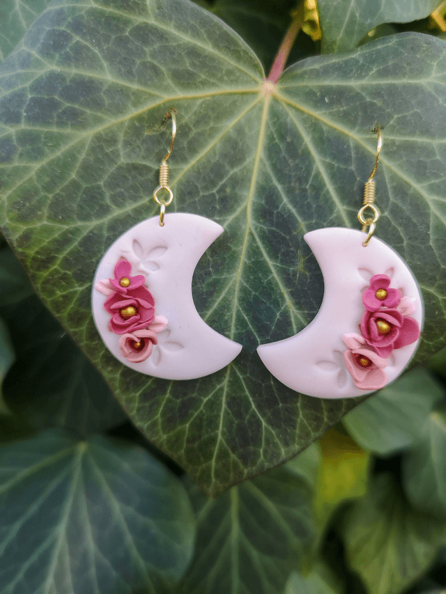  Collection Florale Rosée du Jardin - Boucles d'oreilles Pia 