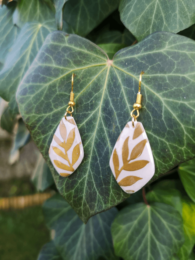Collection Les Classiques Feuille d'Or - Boucles d'oreilles Isis 