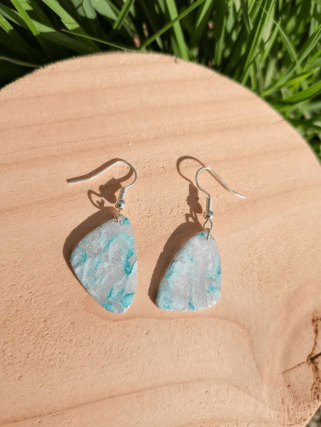 Collection Marbre Glacier - Boucles d'oreilles Leyla