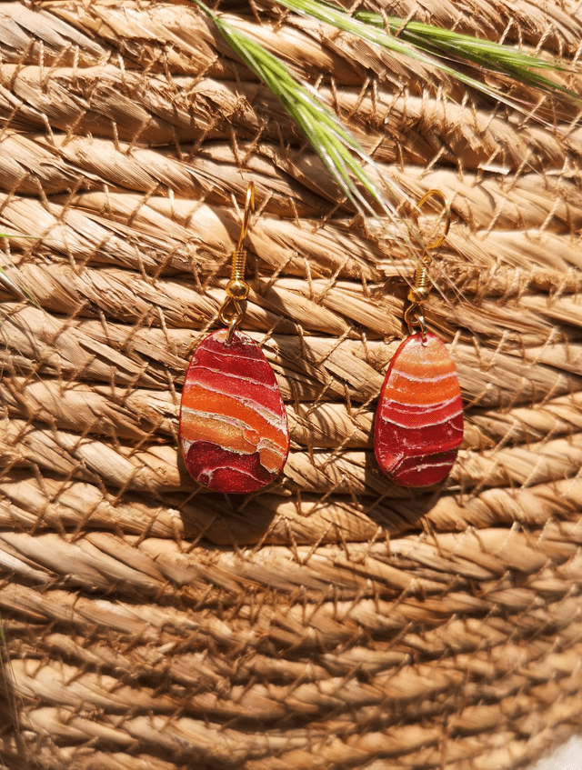 Collection Les Pierres Agate Pourpre -Boucles d'oreilles Bellinda 