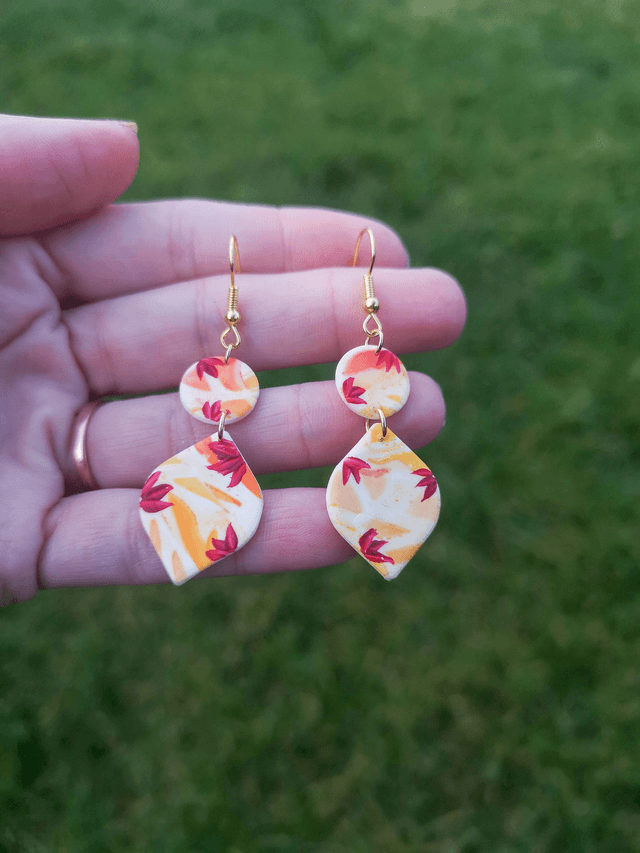 Collection Les Imprimées Feuillage - Boucles d'oreilles Daya
