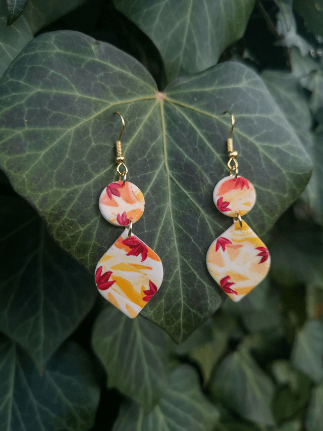 Collection Les Imprimées Feuillage - Boucles d'oreilles Daya