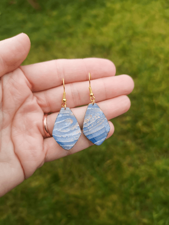 Collection Les Pierres Agate Azur - Boucles d'oreilles Victoire 