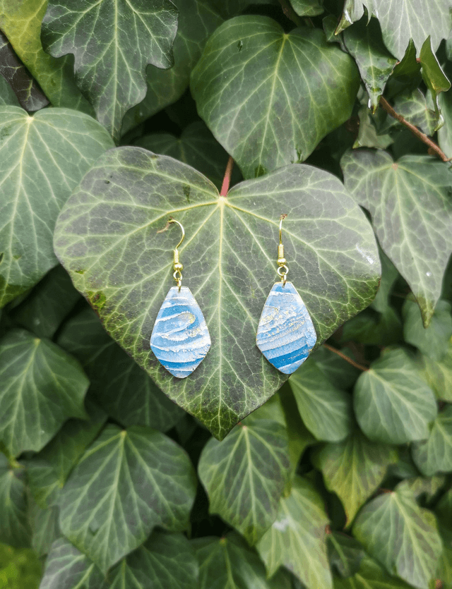 Collection Les Pierres Agate Azur - Boucles d'oreilles Victoire 