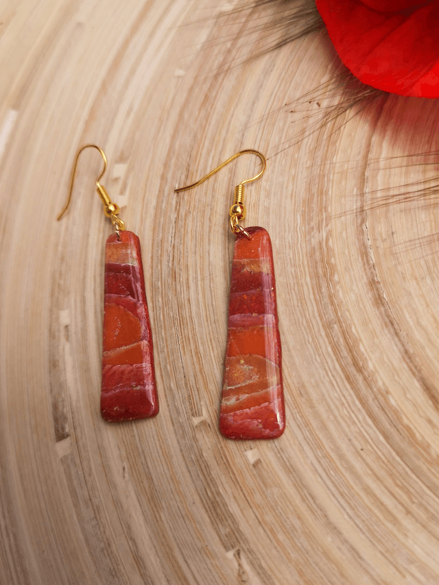 Collection Les Pierres Agate Pourpre - Boucles d'oreilles Blandine 