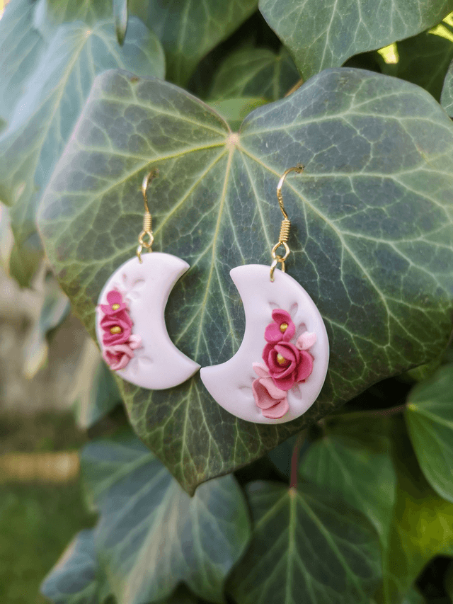  Collection Florale Rosée du Jardin - Boucles d'oreilles Pia 