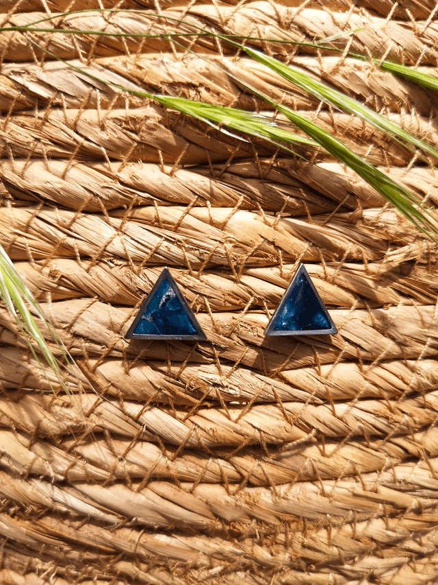 Collection Marbre Lagon - Boucles d'oreilles Ava 