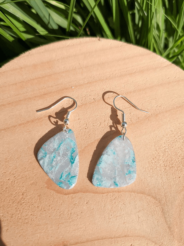 Collection Marbre Glacier - Boucles d'oreilles Leyla