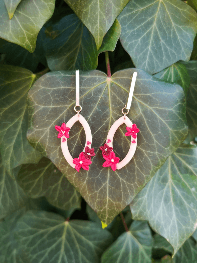 Collection Florale Pourpre - Boucles d'oreilles Gina