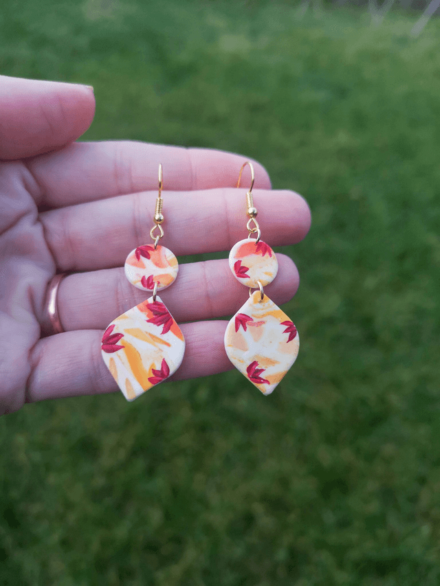 Collection Les Imprimées Feuillage - Boucles d'oreilles Daya