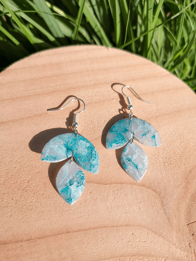 Collection Marbre Glacier - Boucles d'oreilles Liv 