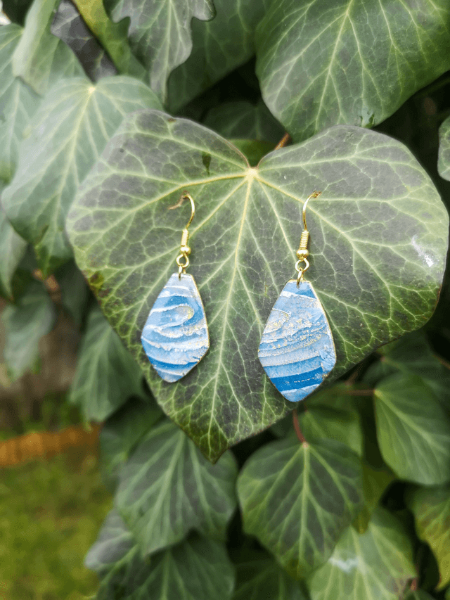 Collection Les Pierres Agate Azur - Boucles d'oreilles Victoire 