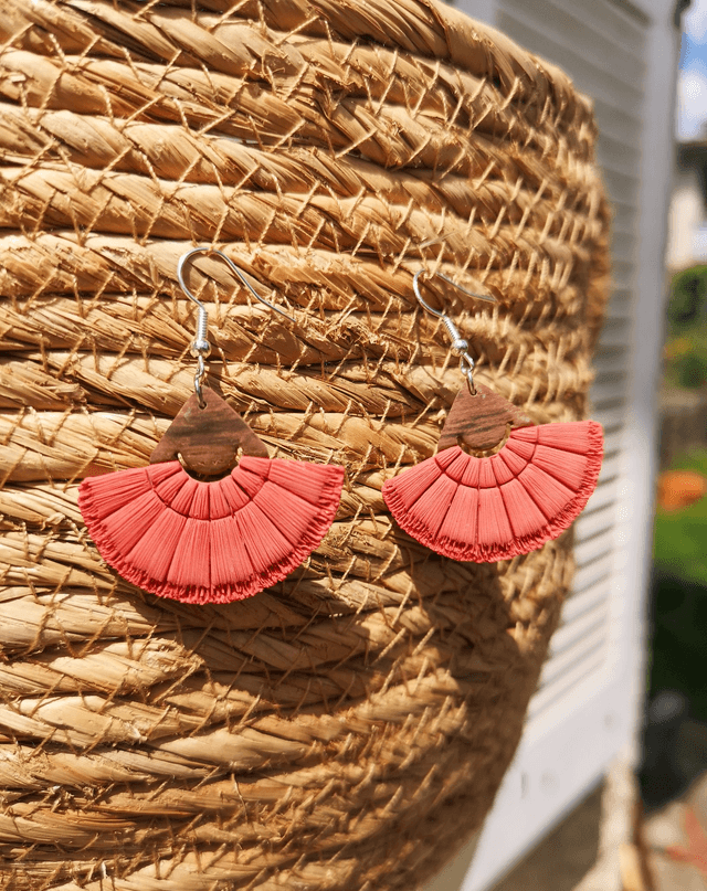 Collection Macramé Bohème - Boucles d'oreilles Camélia