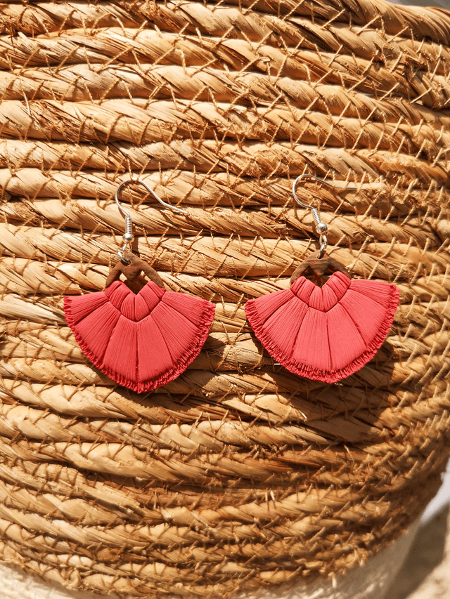 Collection Macramé Bohème - Boucles d'oreilles Cannelle