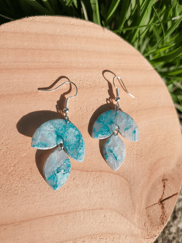 Collection Marbre Glacier - Boucles d'oreilles Liv 